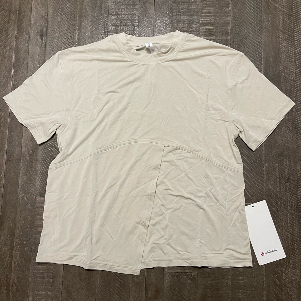 - LululemonModal-Silk Blend Tie-Front Yoga T-Shirt
